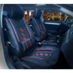 Summer 2 pc Car Front Seat Cover Cushion Breathable Pu Leather Seat Protector With Waist Support Pad Car Interior Accessories