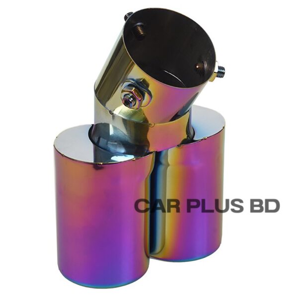 1pcs 63mm Car Auto Stainless Steel Rear Dual Exhaust Pipe Tail Tip Muffler Throat - Image 2