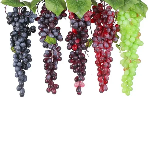 1pcs Artificial Grape Bunch Fruit Artificial Grape DIY Plastic Fake Fruit Christmas Home Wedding Decoration Simulation Fruit - Image 1