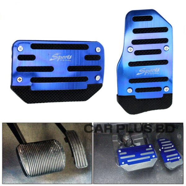 Universal Car Interior Parts Aluminum Automatic Gear Brake Accelerator Non-Slip Foot Pedal Pad Cover 2Pcs - Image 3