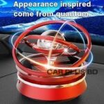 Car-specific Car Interior Aromatherapy Pure Aluminum Alloy Solar Rotating Suspension Planet Car Perfume Holder - Image 3