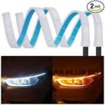 OKEEN 2x Ultrafine 30cm 45cm 60cm drl LED Flexible Tube Style Daytime Running Lights Tear Strip Car front Headlight Turn Signal