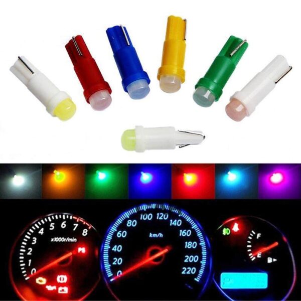 10Pcs DC 12V Car LED Bulb T5 1SMD Car Cob LED Instrument Light Indicator Bulb LED Car Lamp Brightness 3000-4000MCD Dropshipping - Image 2