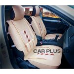 Summer 2 pc Car Front Seat Cover Cushion Breathable Pu Leather Seat Protector With Waist Support Pad Car Interior Accessories