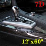 7D Glossy Carbon Fiber Vinyl Film Car Interior Wrap Stickers 12 inch