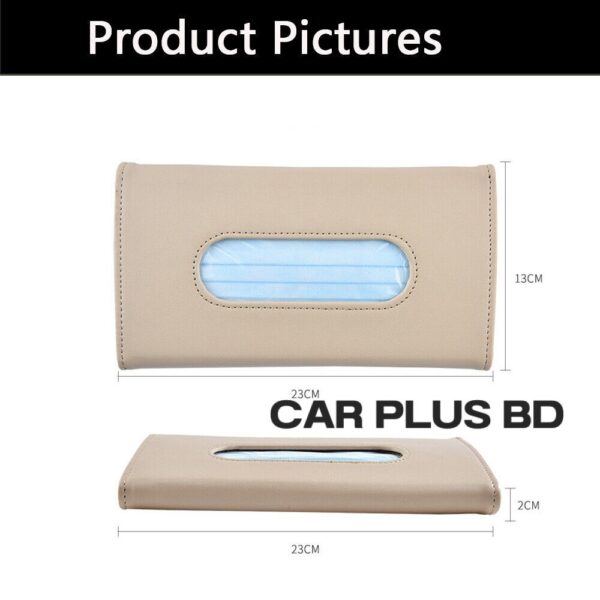 Car Tissue Holder,Best quality /imported PU Leather Tissue Box for car sun visor - Image 5