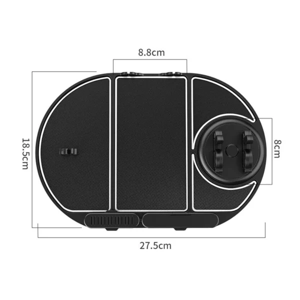 6 in 1 Car Dashboard Non Slip Mobile Mat Mobile Phone Holder, Augot 360° Rotatable Car Anti-Skid Pad - Image 3