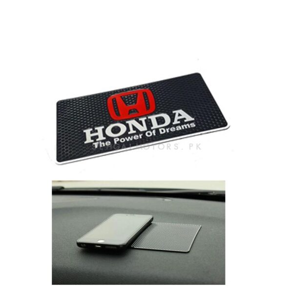 Honda Logo Anti-Skid Non Slip Honda Dashboard mobile matt Multi | Silicon Type Material - Image 5