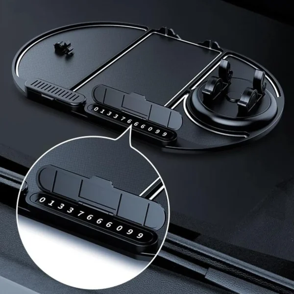 6 in 1 Car Dashboard Non Slip Mobile Mat Mobile Phone Holder, Augot 360° Rotatable Car Anti-Skid Pad - Image 6