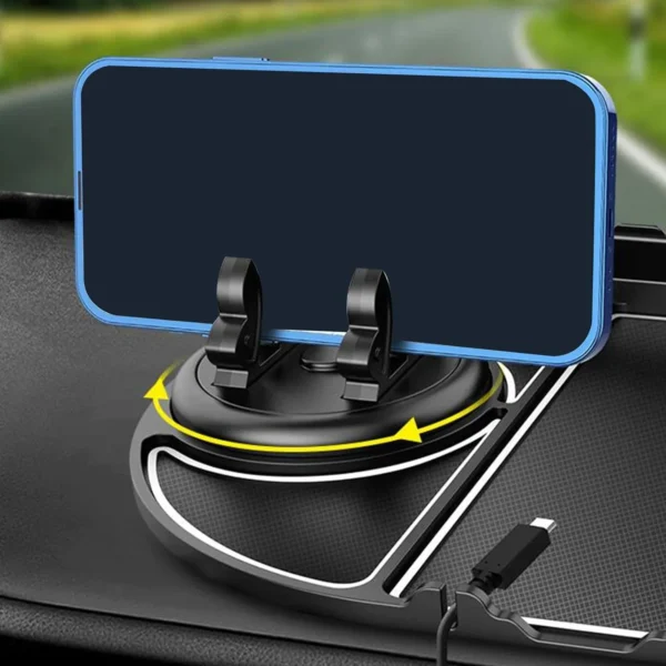 6 in 1 Car Dashboard Non Slip Mobile Mat Mobile Phone Holder, Augot 360° Rotatable Car Anti-Skid Pad - Image 5