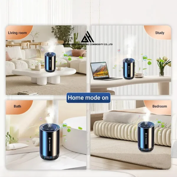 Smart Car Air Freshener with Star Light And RGB Light for Car And Home. Rechargeable, Multifunctional And Smart Spray - Image 6