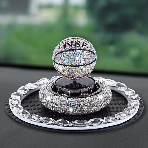 Car Perfume Long-lasting  Basketball Design Solar Powered Car Aromatherapy - Image 2