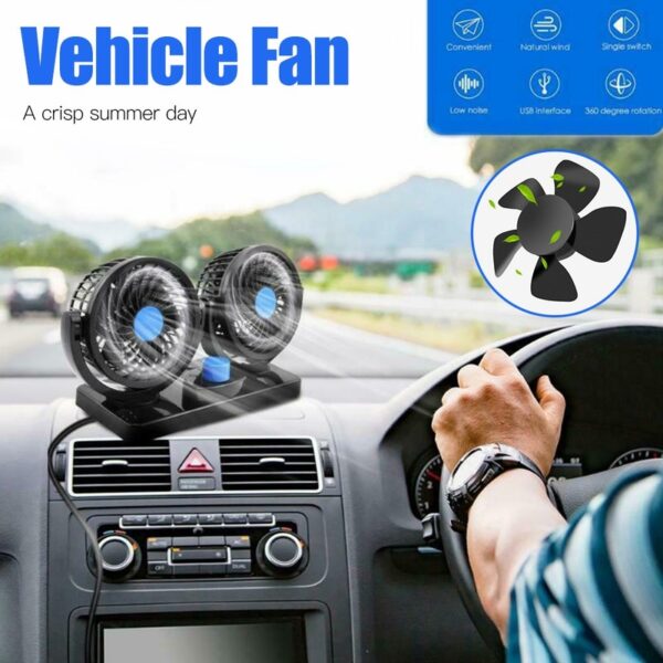 Electric Car Dashboard Cooling Fan 12V - Image 1