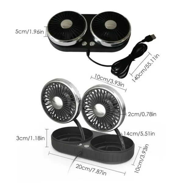 Car mini Cooling Fan Folding And 3 Speed 360° Rotatable USB Air Fan Outdoor Travel Home office - Image 3