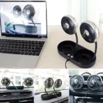 Car mini Cooling Fan Folding And 3 Speed 360° Rotatable USB Air Fan Outdoor Travel Home office - Image 2