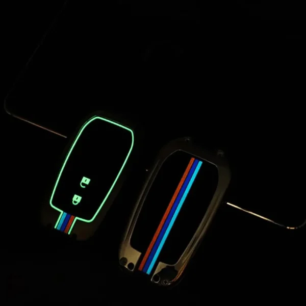 Car Metal Key Cover With Car Key Ring And Soft Silicone For Toyota CHR, Prius, Corolla Cross, Prado - Image 5