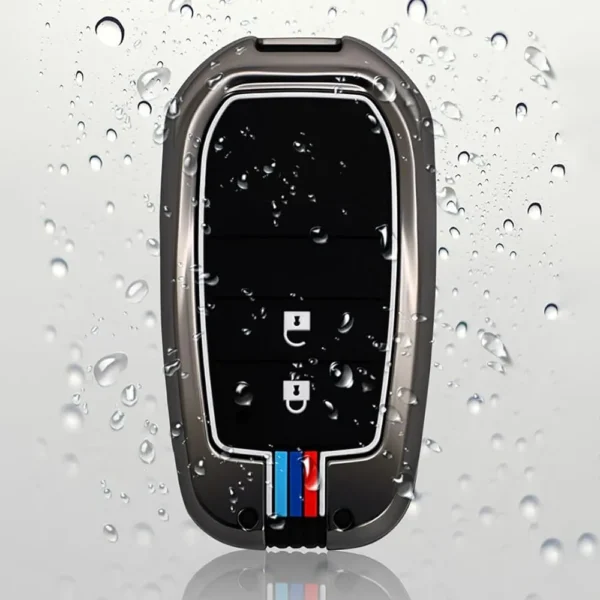 Car Metal Key Cover With Car Key Ring And Soft Silicone For Toyota CHR, Prius, Corolla Cross, Prado - Image 3