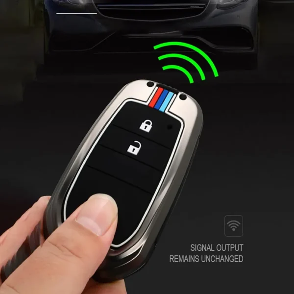 Car Metal Key Cover With Car Key Ring And Soft Silicone For Toyota CHR, Prius, Corolla Cross, Prado - Image 7