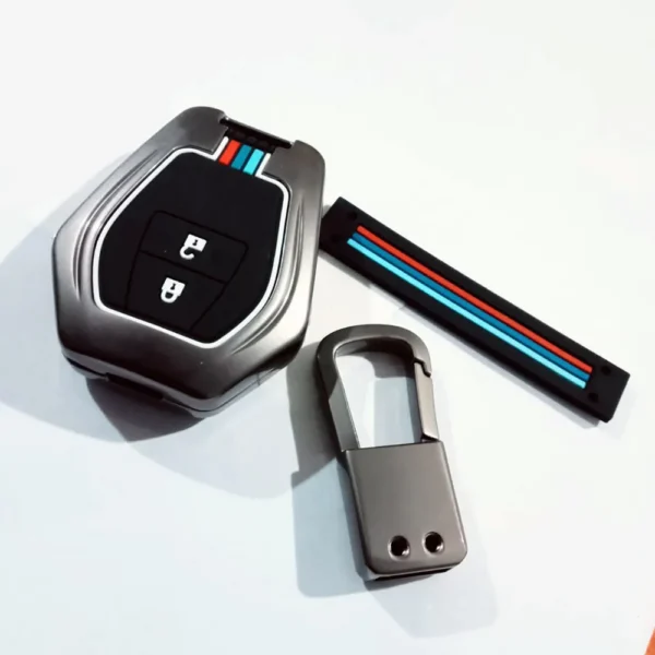 Car Key Cover Metal With Key Ring For Toyota Premio Old, Axio, Aqua Model-0134 - Image 3