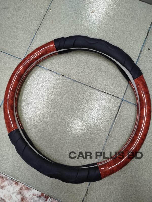 Steering Wheel Cover –  Wooden - Image 3