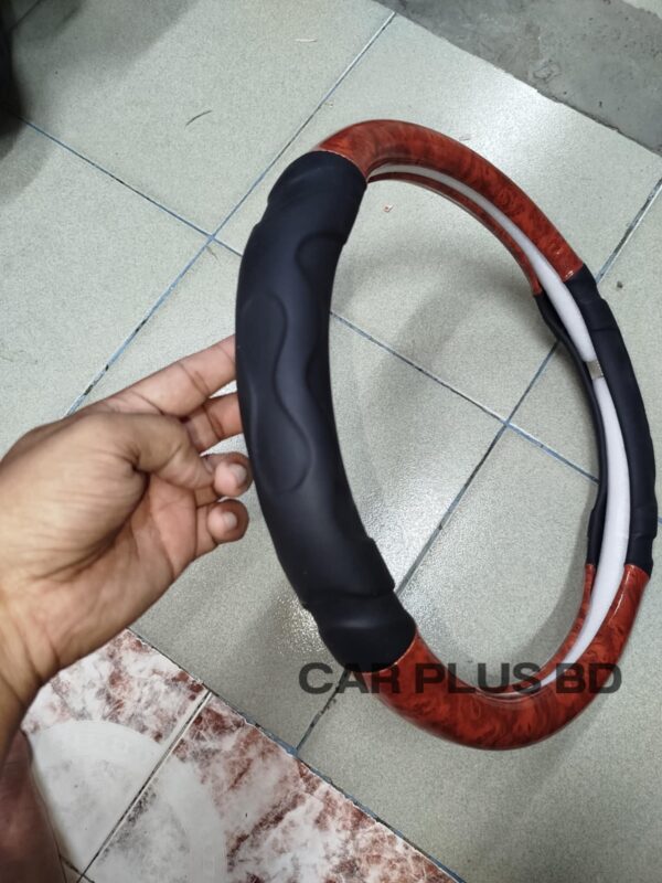 Steering Wheel Cover –  Wooden - Image 2