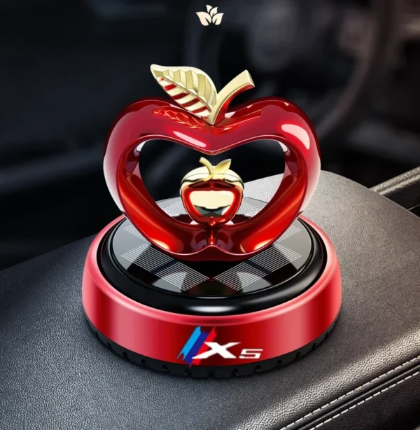 Car Air Freshener Solar Rotating Apple – 3 Colours ( Red, Blue, Golden) - Image 3