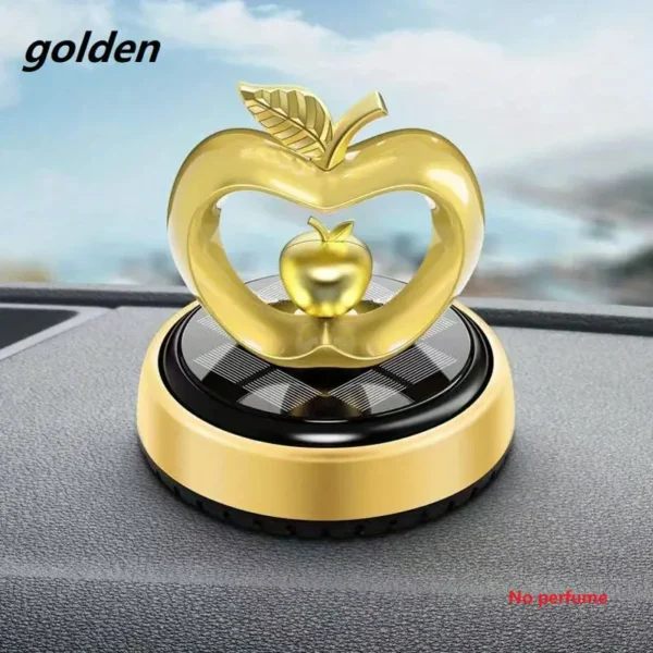 Car Air Freshener Solar Rotating Apple – 3 Colours ( Red, Blue, Golden) - Image 4