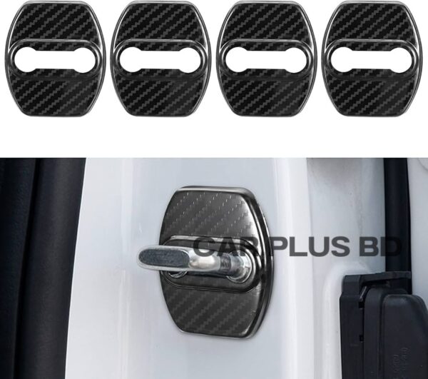 Toyota Door Lock Protect Cover Carbon 4pce - Image 2