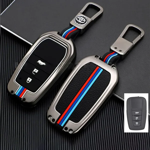 Toyota Prius, C-HR Metal with silicone Key Cover - Image 1