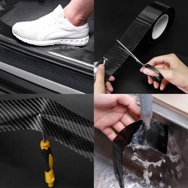 S0a12a8bca97c46e2b80ad88c5d18d3aax.jpg_2200x2200q80.jpg_ 3D Carbon Fiber Car Sticker Protector Strip Car Door Sill Side Mirror Anti Scratch tape Waterproof Protect Film - Image 1