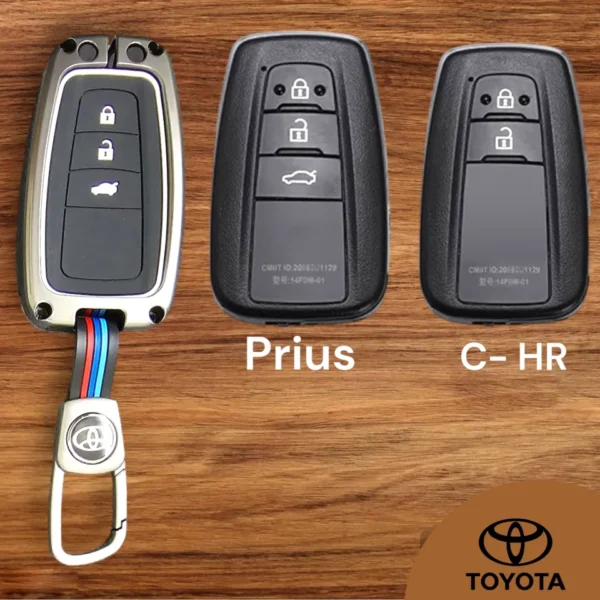 Toyota Prius, C-HR Metal with silicone Key Cover - Image 3