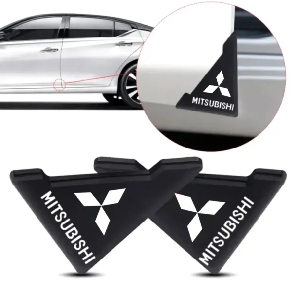 Car Door Corner Protector Black 60x45mm Car Door Corner Edge Guards Anti Opening Collision Scratch Proof Cartoon 2pcs - Image 3
