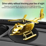 Solar Car Helicopter Showpiece Car Air Fresheners Ornaments Solar Energy Rotate Helicopter Aromatherapy full metal body - Image 4