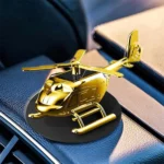 Solar Car Helicopter Showpiece Car Air Fresheners Ornaments Solar Energy Rotate Helicopter Aromatherapy full metal body - Image 5