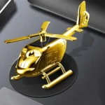 Solar Car Helicopter Showpiece Car Air Fresheners Ornaments Solar Energy Rotate Helicopter Aromatherapy full metal body