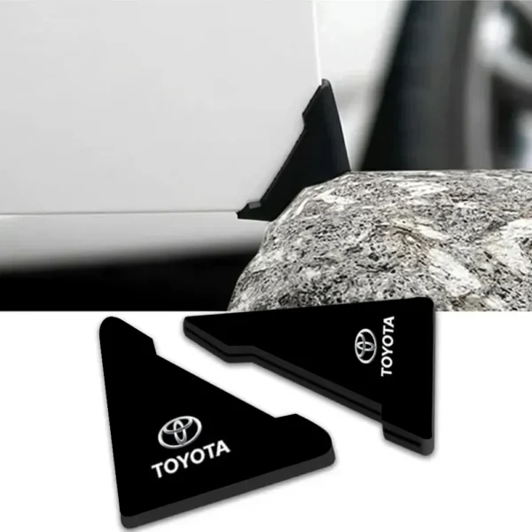 Car Door Corner Protector Black 60x45mm Car Door Corner Edge Guards Anti Opening Collision Scratch Proof Cartoon 2pcs - Image 2