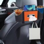 Car Back Seat Tissue Box Holder – 3-in-1 Multi-Functional Organizer for Tissue box, Drink Holder, And Hook - Image 4