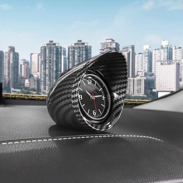 Carbon Fiber Clock for Car Dashboard - Image 2