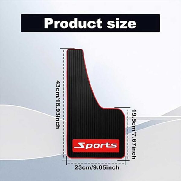 Car Silicon Rubber Mudguard 4PCS – Universal Fit, Flexible Design and Long-Lasting Performance Status: In Stock - Image 4