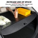 Car Trunk Cargo Cover for Car Retractable Rear Trunk Security Cover Shielding Shade Black - Image 5