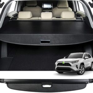 Car Trunk Cargo Cover for Car Retractable Rear Trunk Security Cover Shielding Shade Black