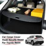 Car Trunk Cargo Cover for Car Retractable Rear Trunk Security Cover Shielding Shade Black - Image 8