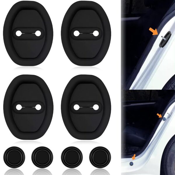 4 pcs set Car Door Lock Protector Cover for Sound - Image 5