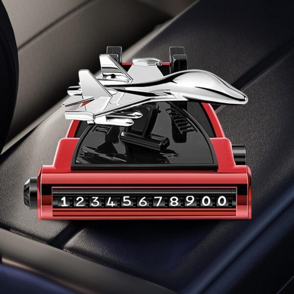 4 in 1 Airplane Shape, Car Air Freshener, Phone Holder , Parking License Plate Safety - Image 5