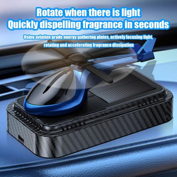 Car Carbon Helicopter Solar Perfume - Image 1