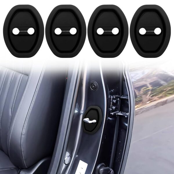 4 pcs set Car Door Lock Protector Cover for Sound - Image 1