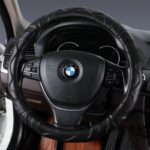 Universal Car Faux Leather Steering Wheel Cover Polyhedron Steering Cover Environmentally Friendly Protection for Steering Wheel
