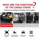 Car Trunk Cargo Cover for Car Retractable Rear Trunk Security Cover Shielding Shade Black - Image 9