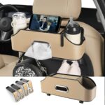 Car Back Seat Tissue Box Holder – 3-in-1 Multi-Functional Organizer for Tissue box, Drink Holder, And Hook - Image 11