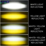 LIU HJG 4 LED 120W Yellow/White Fog Light with Wiring Kit for Universal  Car, Truck, Bike - Image 4